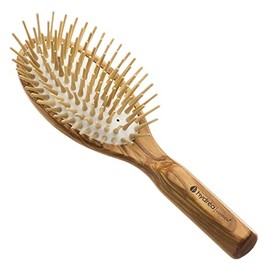 Hydrea London Olive Wood Anti Static Hair Brush With Extra Long Wood Pins WORW1