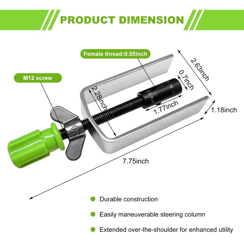 MUQIDA Steering Wheel Lock Plate Remover, Lock Plate Compressor Puller