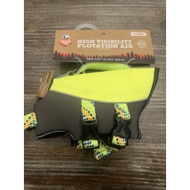 Arcadia Trail High Visibility Neon Green Dog Flotation Life Jacket - New X-Small