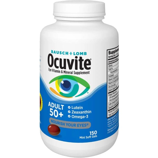 150gels Vitaminas Lutein Om3 Zeax /p Ojos Ocuvite Adulto 50+