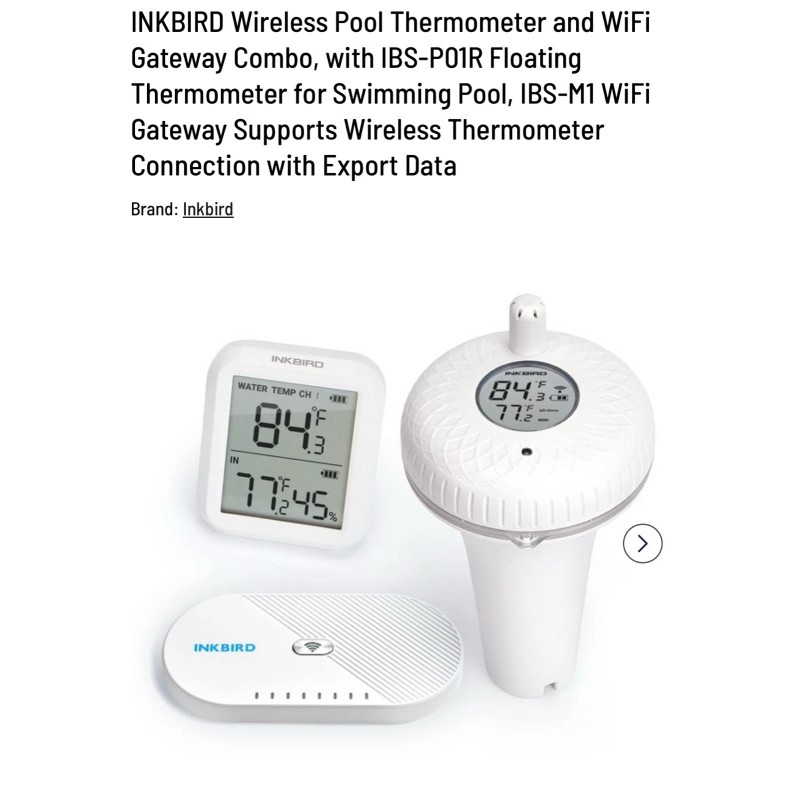 Inkbird NEW INKBIRD Wireless Pool Thermometer IBS-M1 and WiFi Gateway