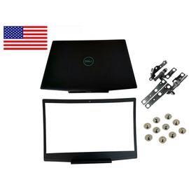 Dell G3 15 3500 Black LCD Back Cover 0747KP Rear Lid + Hinges set+Bezel & Screws