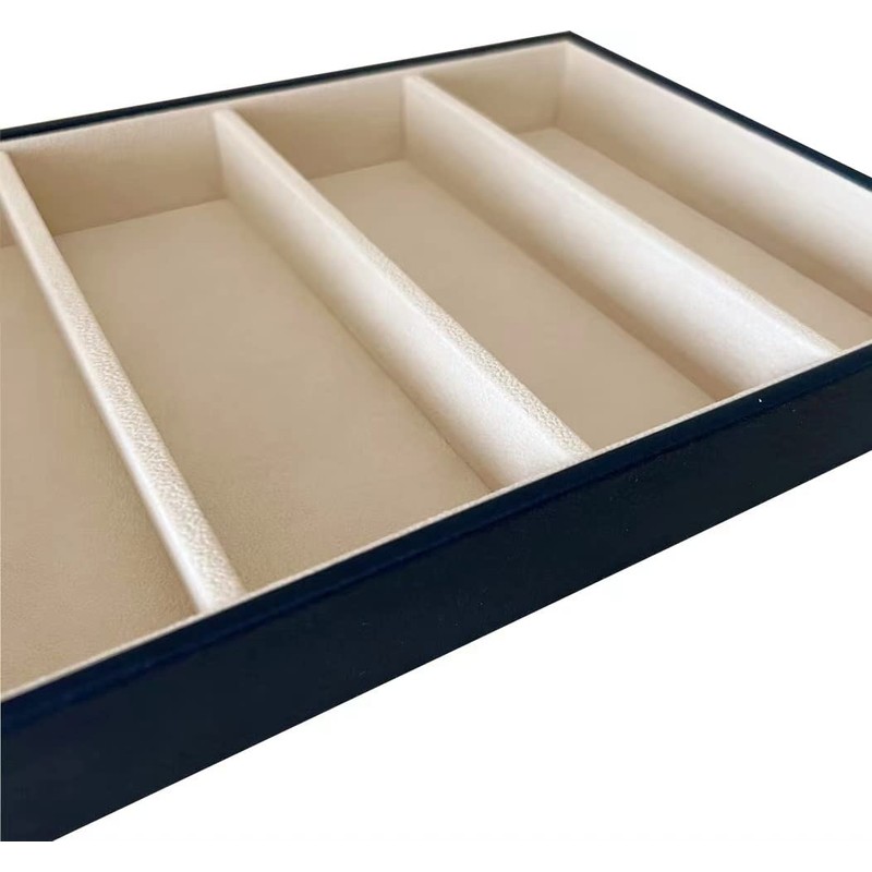 Premium Quality Sunglasses Eyewear 4-Slot Tray Organizer Display Dark Blue