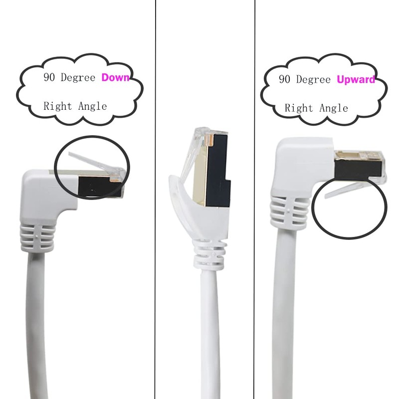 RHCXCYTJ Cable Ethernet Cat6 de 90 grados de ángulo recto