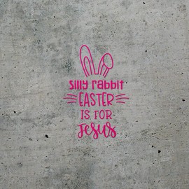 Silly Rabbit Easter is for Jesus (Pink) (Set of 2) Premium Waterproof Vinyl Decal Stickers for Laptop Phone Accessory Helmet Car Window Mug Tuber Cup Door Wall Decoration - ANGsticc53104PI