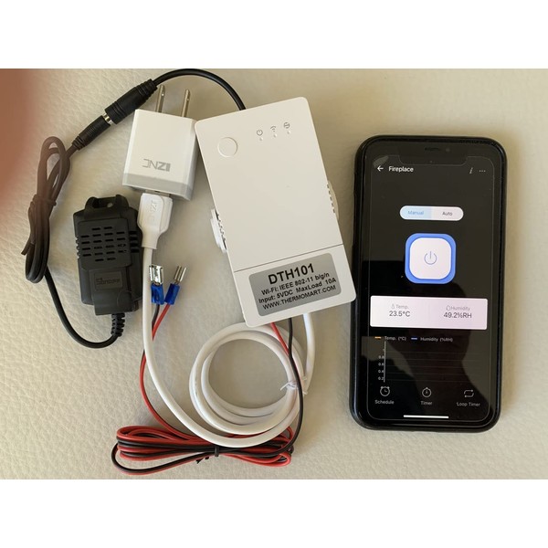 Gas Fireplace programmable Thermostat/Timer Remote/Receiver & Control Temperature or Humidity