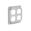 Hubbell-Raco 907C 2 Duplex Receptacles 4-Inch Square Exposed Work Cover,