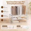 Ripeng Acrylic Desk Organizer with 2 Drawers, Vertical File Holder