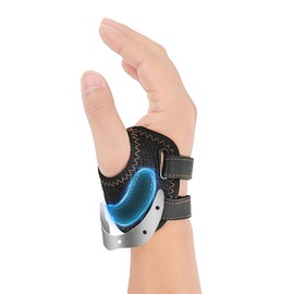 FORTEMOTUS CMC Thumb Orthosis Right, Ortho-Thumb Brace Splint with Fabric Bandage for Stabilizing the thumb saddle joint, Relieves Pain from Osteoarthritis, Arthritis (Black, L, 19-26 cm)