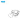 PATIKIL 2pcs Heart Charm, 4mm Mini 925 Silver Heart Pendant