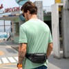 Black Leather Fanny Pack for Men & Women, Fashionable Multi-Pockets