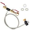 CGA320 CO2 Cylinder Refill Adapter Hose, CO2 Refill Station Connector Kit for Filling Blue Soda-maker Tank(CGA320 to TR21-4 Thread, Dual Valve with Gauge) (36 Inch)