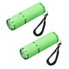 PATIKIL 9 LED Glow in Dark Flashlights, 2 Pcs Mini
