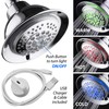 Hotel Spa 6-setting 5" Rechargable LED Shower Head with Light