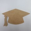 9" Graduation Cap, Unfinished MDF Art Shape by Wooden Craft