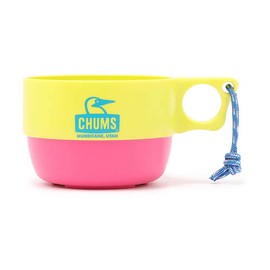 CHUMS CH62-1733-M094-00 Camper Soup Cup, Lime/Pink, 11.8 fl oz (350 ml), Diameter 3.7 inches (9.3 cm) x Height 2.7 inches (6.9 cm)