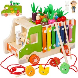 Juguetes para Bebé 1 Año, Juguetes Montessori 1 Año 9 en 1, Multifuncional Montessori de Habilidades Motoras Finas, Juguete Educativos de Regalos para Niño Niña de 1-6 Años