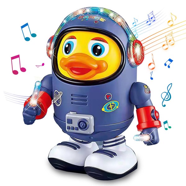 Topsky Dance Space-Duck, Electric Robot, Electric, Electric Duck, Multi-functional Robot, Musical Duck, Musical Dancing Toy, Electric Toy, Intelligence Development, Duck, Walking, Gliding, Sing,