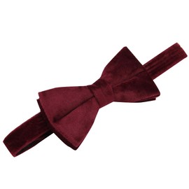 Gollate 100% Silk Velvet Bowties for Men - Pretied Bow Ties - Formal - Wedding (Burgundy)