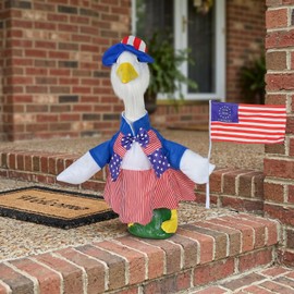 indiedouker 4th of July Porch Goose Outfits – Premium Patriotic Costume for 23/19 inch Porch Goose, Celebrating 250 Years America with Exclusive USA 250th Anniversary Flag Design (Classic Blue)