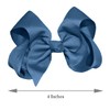 WD2U Girls 4" Solid Grosgrain Ribbon Boutique Hair Bow Alligator