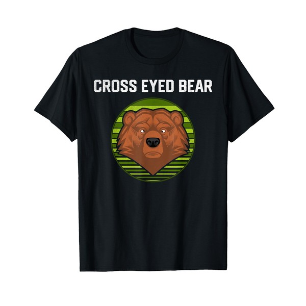 Funny Cross Eyed Bear Animal Graphic T-Shirt