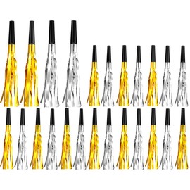 MWUMRCM Party Noisemaker Party Flutes Blowouts Musical Blowouts Birthday Party Whistles Party Accessories for Birthday, Sports Events, New Year, Christmas (Pack of 24)