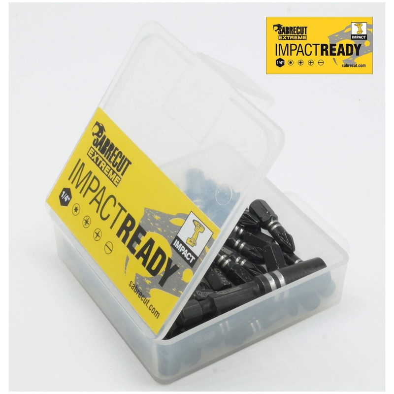 41 x SabreCut SCPA25_41 25mm PZ2 Impact Screwdriver Driver Bits
