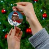 Chocolate Cockapoo Dog Christmas Ornament 2025 I Saw That -