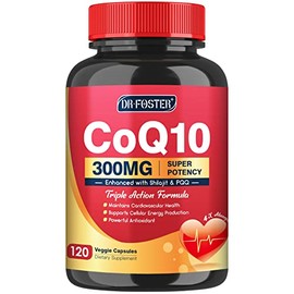 CoQ10 300mg with PQQ & Shilajit - Powerful Antioxidant for Heart & Brain Health and Energy Production - High Absorption with Bioperine Coenzyme Q10 Su