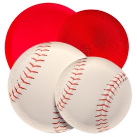 Safe Grabs: Multi-Purpose Silicone Original Microwave Mat as Seen on Shark Tank | Splatter Guard, Trivet, Hot Pad, Pot Holder, (BPA Free, Heat Resistant, Dishwasher Safe), Set of 2 (RED & Baseball)