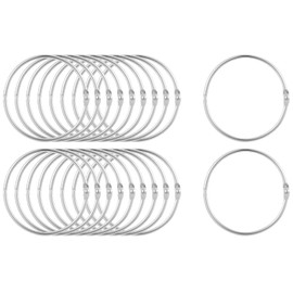 2 Inch 20 Pack Loose Leaf Binder Rings Metal Rings for Crafts Book Rings for Index Cards, Key Rings & School/Office Supplies