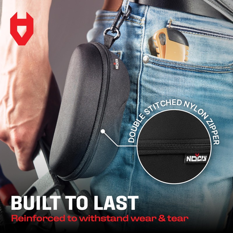 NoCry Storage Case for Safety Glasses with Felt Lining, Reinforced