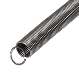 sourcing map Tension Spring Tension Springs, 14mm OD, 1.4mm Wire Gauge, 700mm Extended Length, 400mm Free Length, Spring Steel, 3.8kg Load Capacity, Grey