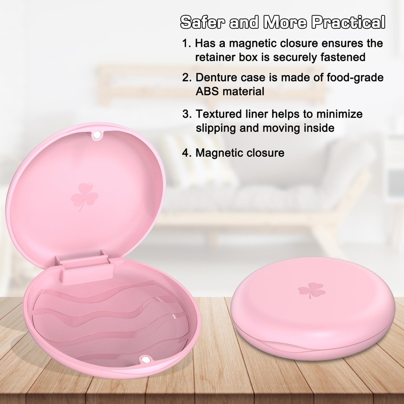 Orthodontic Mouthguard Case, Dental Retainer Case, Aligners Case (Pink)