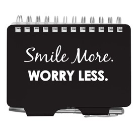 Wellspring Password Book, Smile More Worry Less, Black (2982)