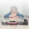 Alloy Semi Flatbed Trailer Truck Toy with Submarine Educational Realistic