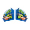 Kinder Buchstützen Blau Dinosaurier aus Holz für Jungen Kinderzimmer