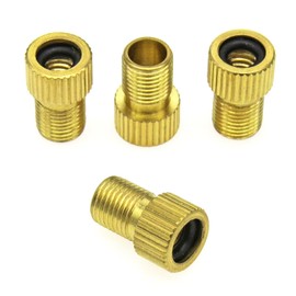 Brass Presta Valve Adapter – Convert Presta to Schrader for Bike Tire Inflation – Use with Standard Pump or Air Compressor – Fits Road & MTB Bikes (4 Pack)