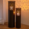 Inweder Tall Floor Candle Holders: 23.8"/31.5" Lanterns Decorative Outdoor