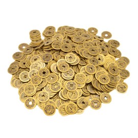JNAWA 150 Pieces Chinese Coins Good Luck Coins Chinese Feng Shui Coins Fortune Coins Copper Fortune Coins Copper for Health Success and Wealth.