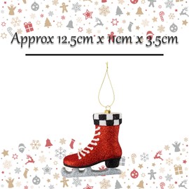 VFM e-Store - Christmas Decoration Xmas Skate X 1 Stocking Filler Xmas Present Celebration Festive Winter Ornaments - 12.5cm x 11cm x 3.5cm Xmas Skate