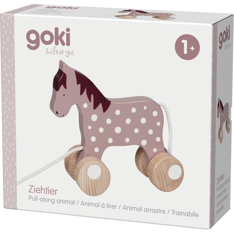 Goki - Animal Arrastre, Cavallo, Lifestyle Malva Bambolino, Multicolore (54865)