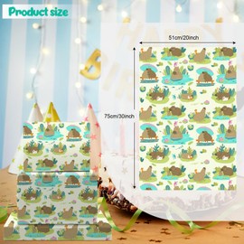 InThink Pack of 5 Capybara Gift Wrapping Paper 20" x 30" Kraft Paper Durable Capybara Wrapping Paper Sheets Pack for Kids Birthday, Party Festive Decoration (Happy Bathing)