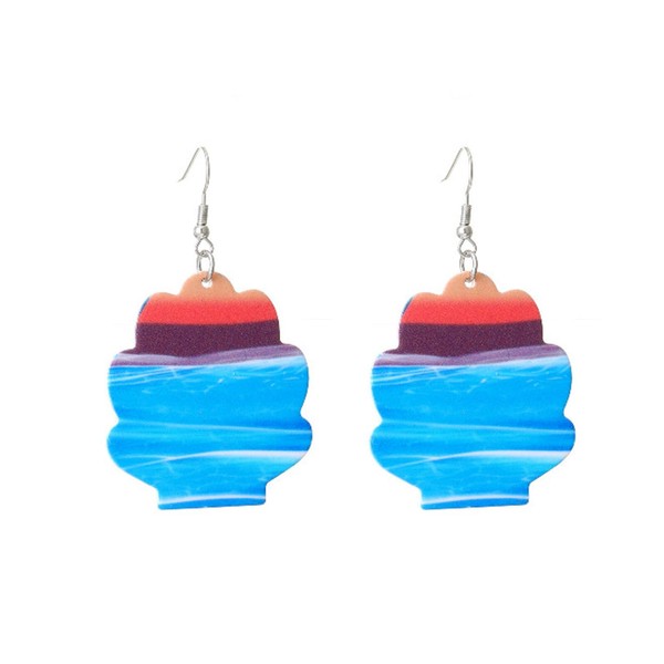 Acrylic Summer Beach Earring Turtle Starfish Shell Earrings for Women