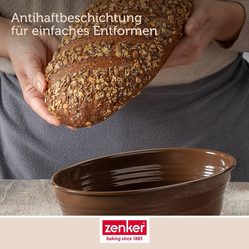 Zenker Your Bread Baking Mould – Enamel, Chestnut Brown, 2000