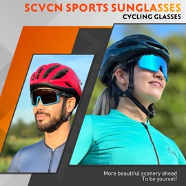 SCVCN Cycling Glasses Men Women Mountain Bike Sunglasses Polarized Sports MTB Triathlon Bicycle Running Golf