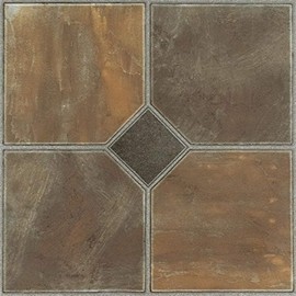 Ben&Jonah Park Avenue Collection Nexus Rustic Slate 12 Inch x 12 Inch Self Adhesive Vinyl Floor Tile #326-20 Tiles
