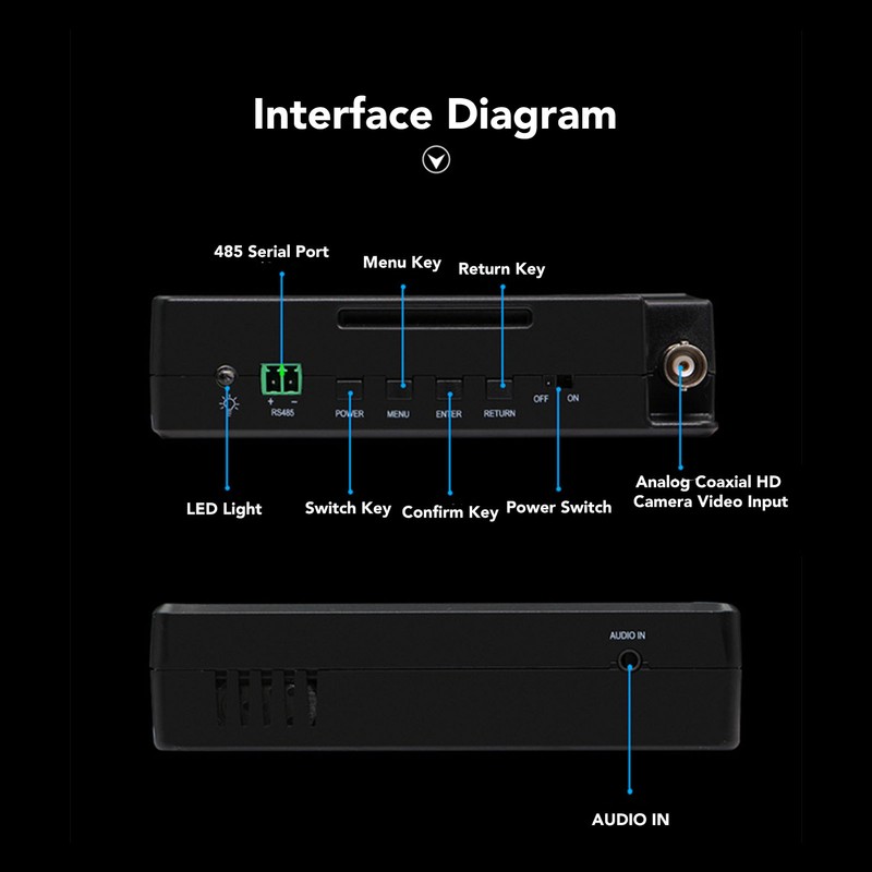 5 in 1 IP Camera Tester Analog HD Video Monitor