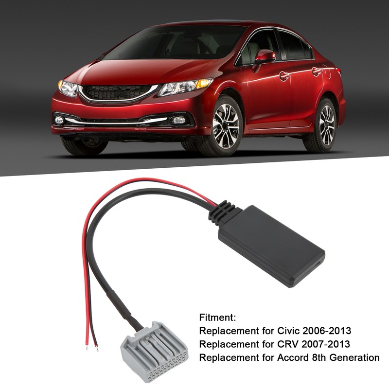 Bluetooth 5.0 Module AuxIN Audio Cable Adapter Replacement for Accord